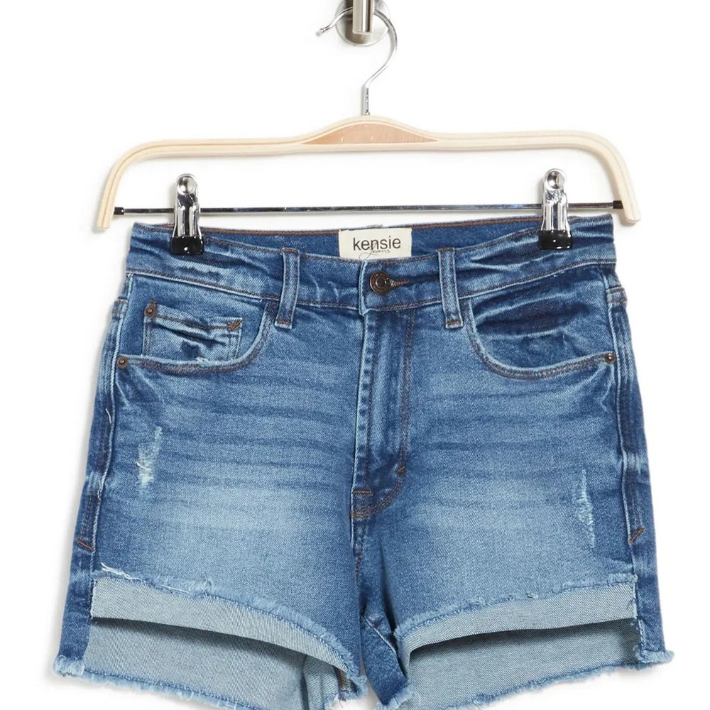 Kensie 3.5" Notched Frayed Hem Shorts (Size: 4) - NEW with Tags